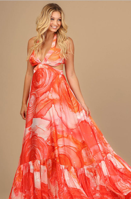 Freedom art maxi dress