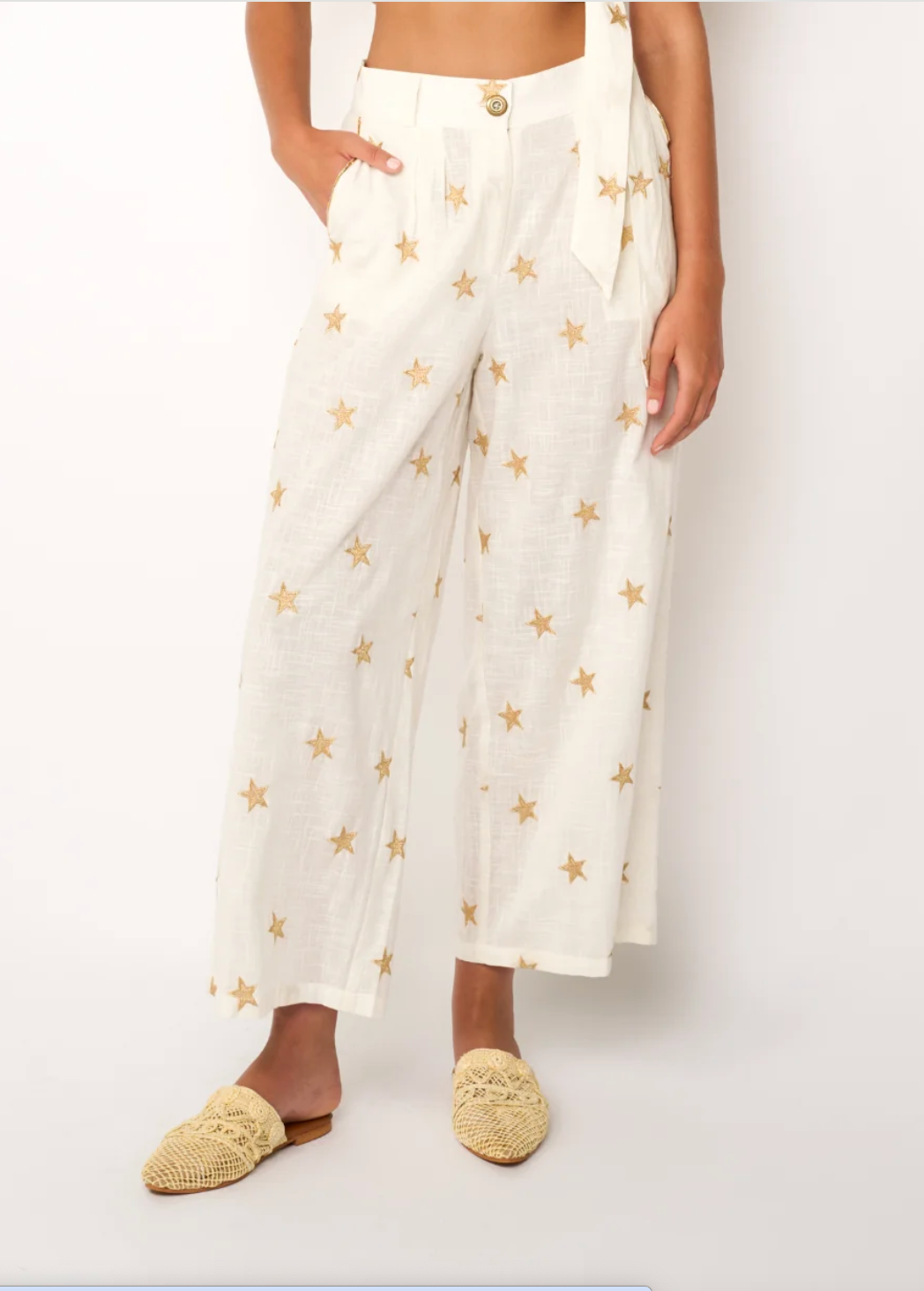 Solei embroidered Pants