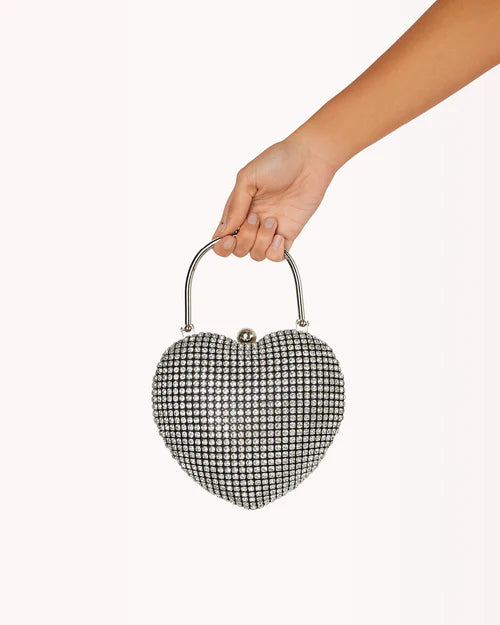 BELLE HANDLE BAG - SILVER-DIAMANTE