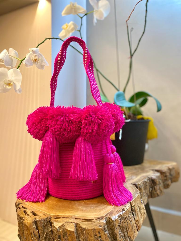 Pom-Pom mini mochila