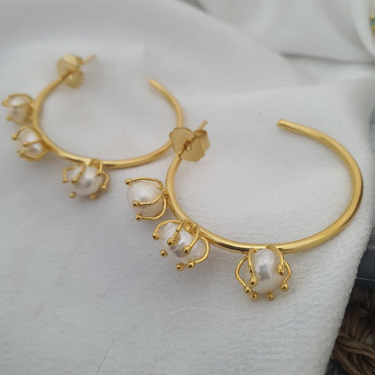 Gold hoop earrings