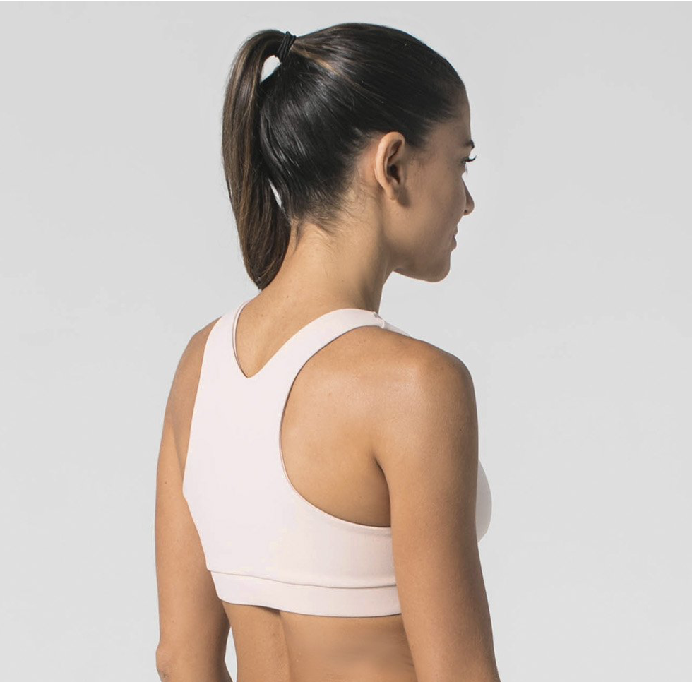 With a twist sports bra