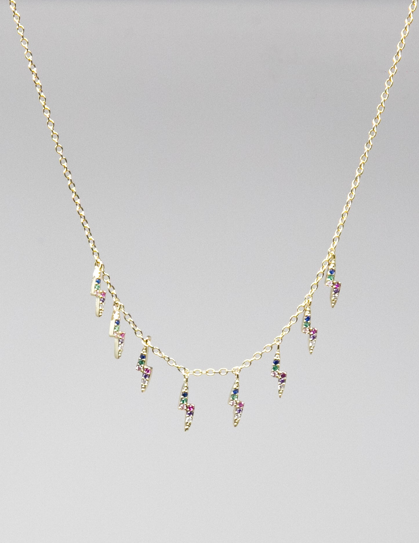 Tunder multicolor gemstone necklace