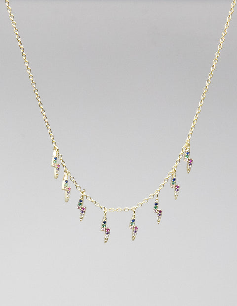  Tunder multicolor gemstone necklace