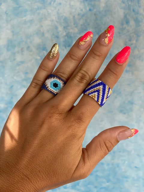 Assorted beaded rings
